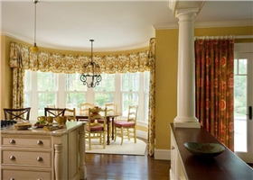 田园风格窗帘布艺 餐厅窗帘定制