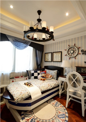 英伦风儿童房窗帘