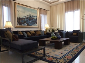 客厅中式之轻纱窗帘 客厅中式之轻纱窗帘