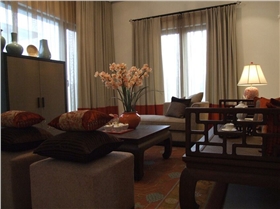 客厅窗帘之中式风格 客厅窗帘之中式风格