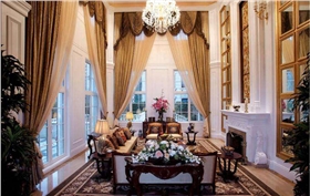 别墅客厅高窗窗帘 别墅客厅高窗窗帘