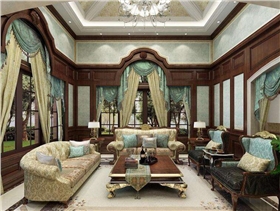 美式别墅窗帘 美式别墅窗帘