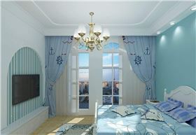 地中海窗帘房间搭配