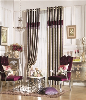 现代简约色织布窗帘