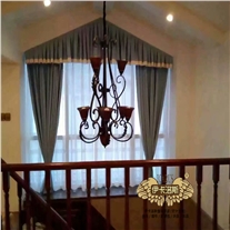 【异型窗帘效果图】别墅异形窗帘案例