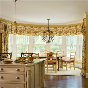田园风格餐厅窗帘布艺