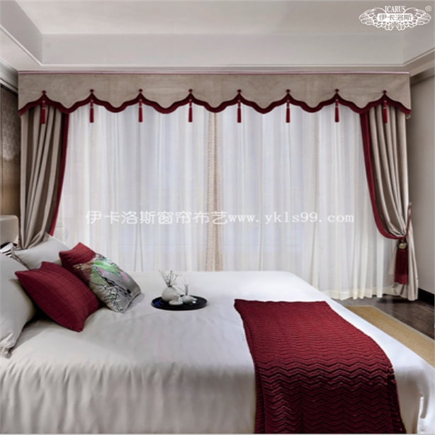 高级卧室中式高精密窗帘